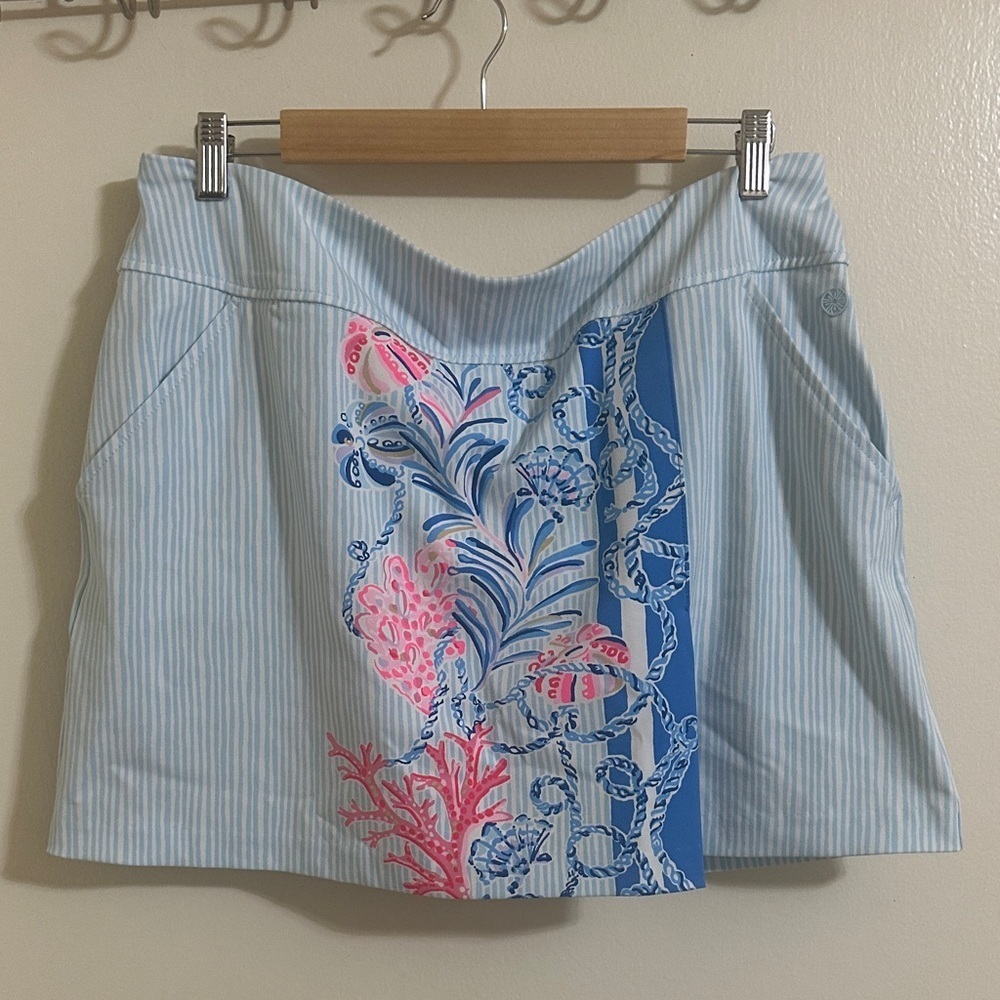 NWT Lilly Pulitzer Luxletic Monica Skort Multi Naut Today Engineered size 14